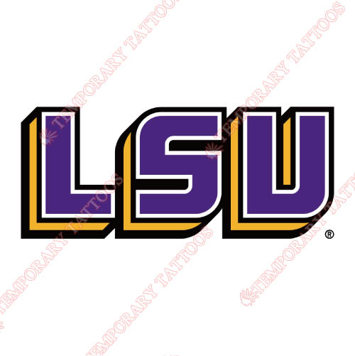 LSU Tigers Customize Temporary Tattoos Stickers NO.4923